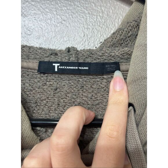 T Alexander Wang Oversized Full Zip-Up Hoodie Sweatshirt Men's Small - Picture 5 of 14